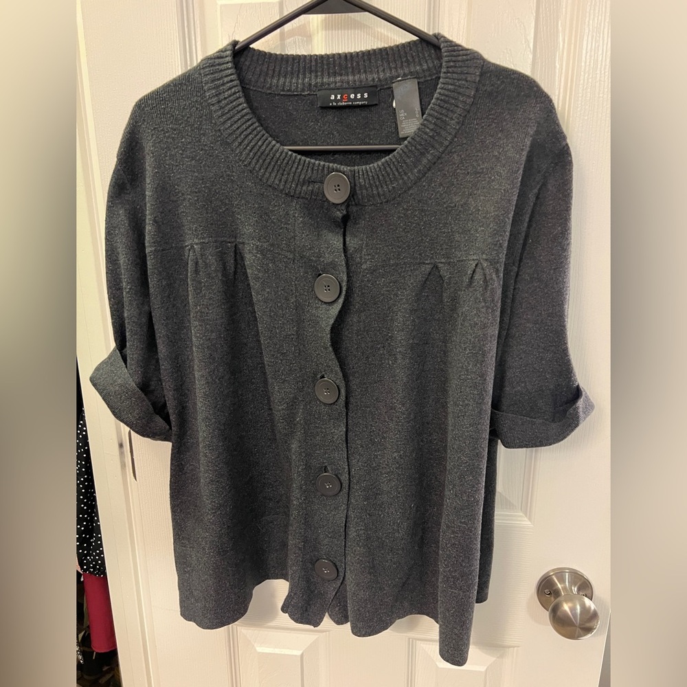 Axcess Women's Charcoal Cardigan Sweater